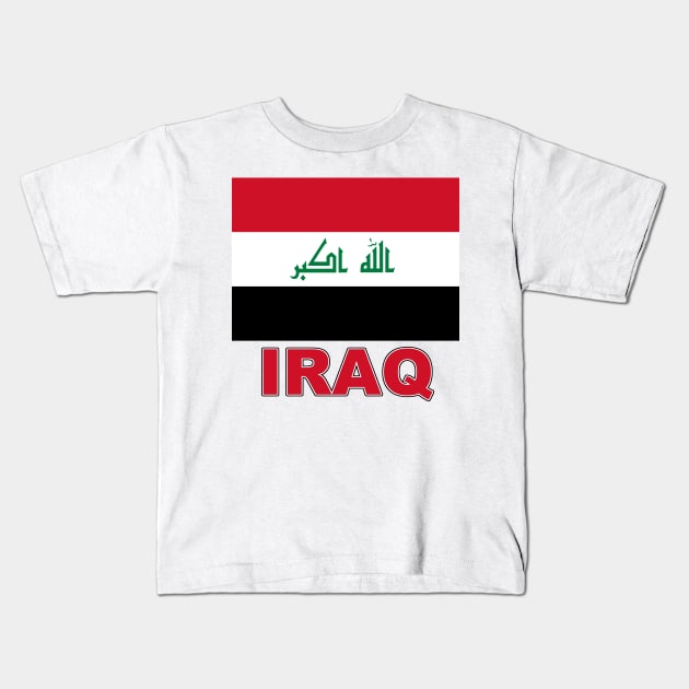 The Pride of Iraq - Iraqi National Flag Design Kids T-Shirt by Naves